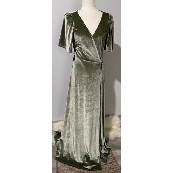 Baltic Born Velvet wrap dress S - Picture 2 of 10